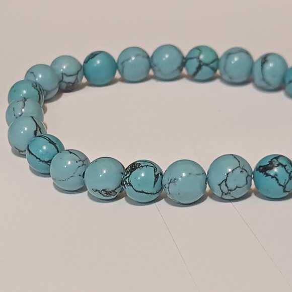 Vintage Hand Crafted Genuine Turquoise Beaded Bracelet - Picture 12 of 13